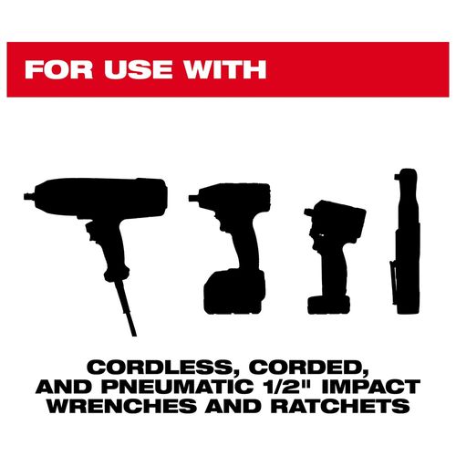 Main product image of 14 Piece SHOCKWAVE Impact Duty 1/2" Drive Metric Deep 6 Point Socket Set, 49-66-7014