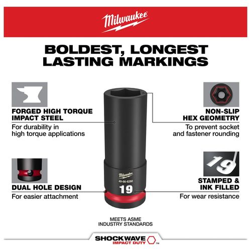 Main product image of 14 Piece SHOCKWAVE Impact Duty 1/2" Drive Metric Deep 6 Point Socket Set, 49-66-7014