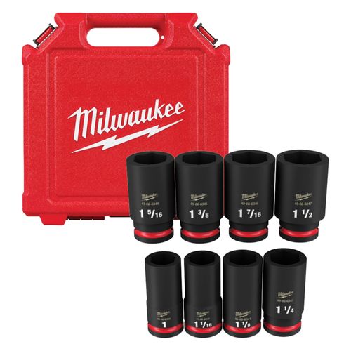 Main product image of 8 Piece SHOCKWAVE Impact Duty 3/4" Drive SAE Deep 6 Point Socket Set, 49-66-7018