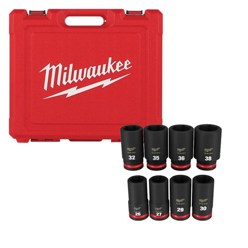 Main product image of 8 Piece SHOCKWAVE Impact Duty 3/4" Drive Metric Deep 6 Point Socket Set, 49-66-7020