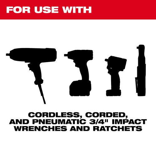 Main product image of 8 Piece SHOCKWAVE Impact Duty 3/4" Drive Metric Deep 6 Point Socket Set, 49-66-7020