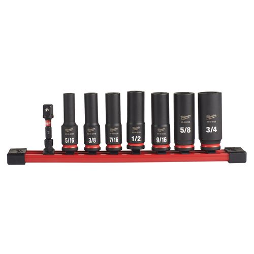 Main product image of 8 Piece SHOCKWAVE Impact Duty 3/8" Drive SAE Deep 6 Point Socket Set, 49-66-7024