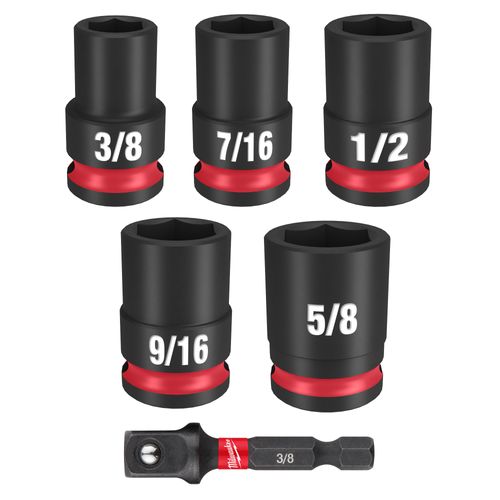 Main product image of 6 Piece SHOCKWAVE Impact Duty 3/8" Drive SAE Standard Socket Set, 49-66-7035
