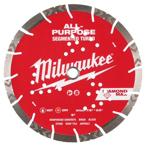 Main product image of 9" DIAMOND MAX All-Purpose Segmented Turbo Diamond Blade, 49-93-7125