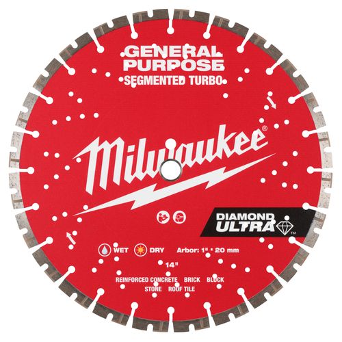 Main product image of 14" Diamond Ultra Segmented Turbo General-Purpose Diamond Blade for M12 and M18 Cable Strippers, 49-93-7540