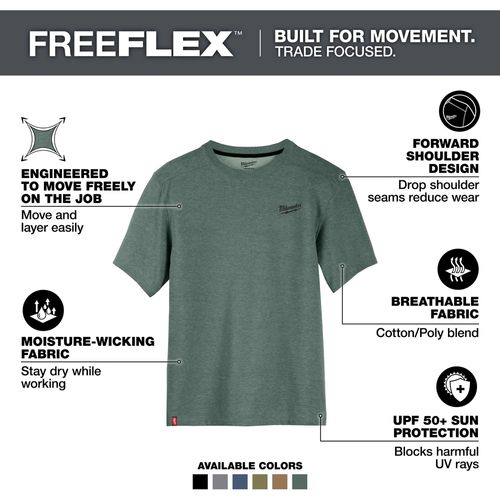 Main product image of FREEFLEX Hybrid Work Tee - Short Sleeve (Small) 603E-S