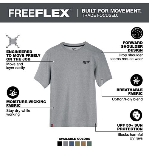 Main product image of FREEFLEX Hybrid Work Tee - Short Sleeve (3XL) 603G-3X