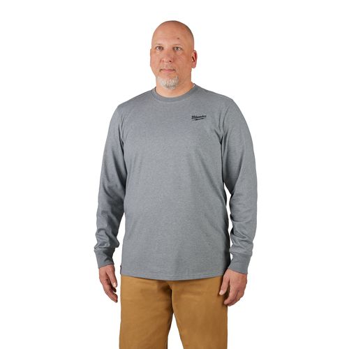 Main product image of Gray FREEFLEX Hybrid Work Tee - Long Sleeve (XL), 604G-XL