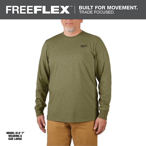 Main product image of FREEFLEX Hybrid Work Tee - Long Sleeve (2XL) 604GN-2X