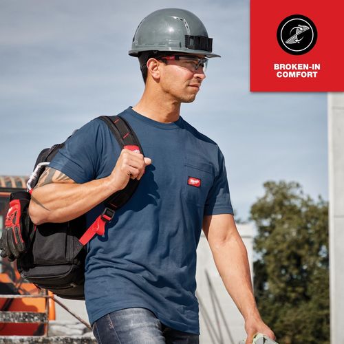 Main product image of GRIDIRON Pocket T-Shirt - Short Sleeve Blue (Small) 605BL-S