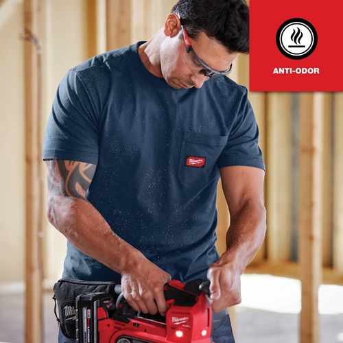 Main product image of GRIDIRON Pocket T-Shirt - Short Sleeve Blue (Small) 605BL-S