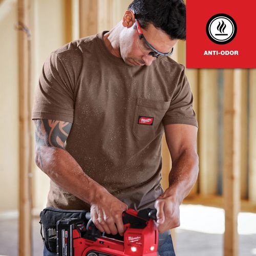 Main product image of GRIDIRON Pocket T-Shirt - Short Sleeve Brown (2XL) 605BR-2X
