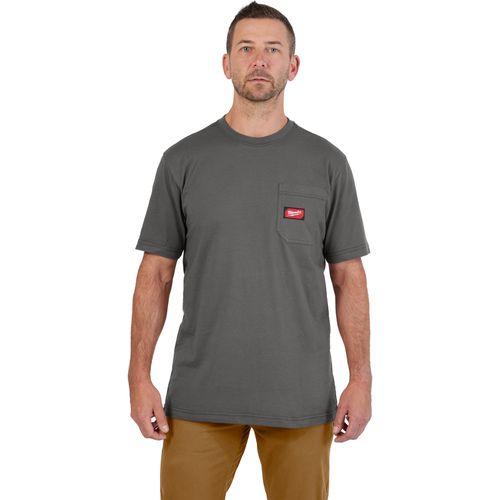 Main product image of GRIDIRON Pocket T-Shirt - Short Sleeve Gray (2XL) 605G-2X