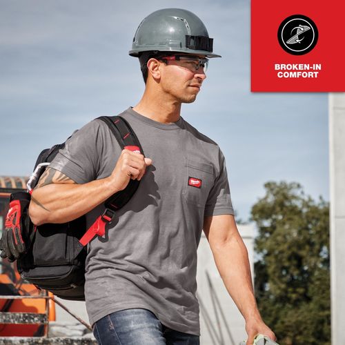 Main product image of GRIDIRON Pocket T-Shirt - Short Sleeve Gray (2XL) 605G-2X