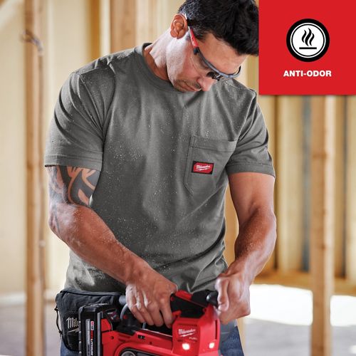 Main product image of GRIDIRON Pocket T-Shirt - Short Sleeve Gray (3XL) 605G-3X