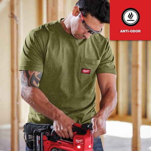 Main product image of GRIDIRON Pocket T-Shirt - Short Sleeve Green (Small) 605GN-S