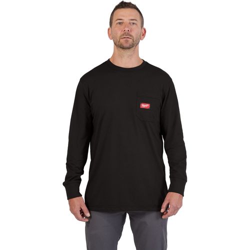 Main product image of GRIDIRON Pocket T-Shirt - Long Sleeve Black (Medium) 606B-M