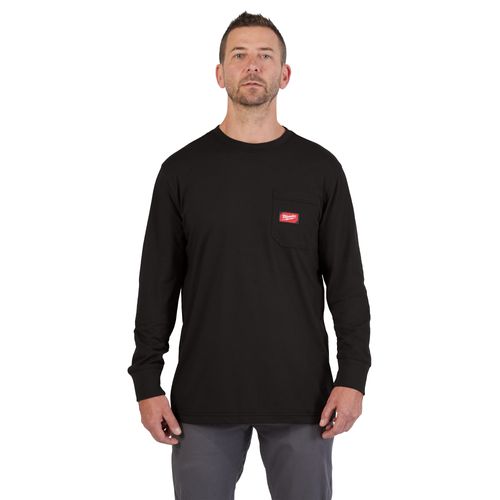 Main product image of Black GRIDIRON Pocket T-Shirt - Long Sleeve (XL), 606B-XL