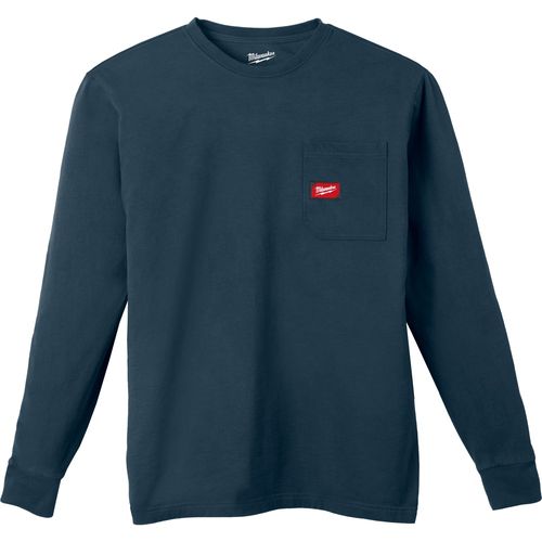 Main product image of GRIDIRON Pocket T-Shirt - Long Sleeve Blue (Small) 606BL-S