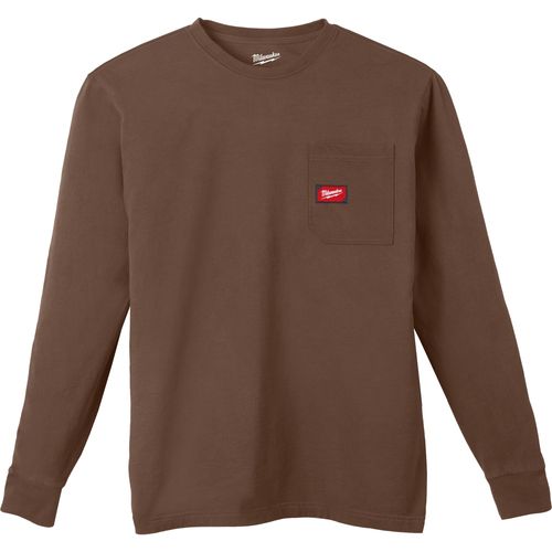 Main product image of GRIDIRON Pocket T-Shirt - Long Sleeve Brown (XL) 606BR-XL