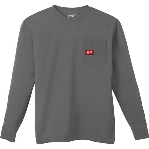 Main product image of GRIDIRON Pocket T-Shirt - Long Sleeve Gray (3XL) 606G-3X