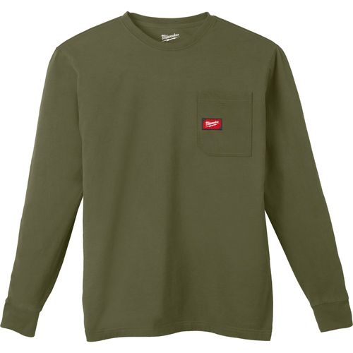 Main product image of GRIDIRON Pocket T-Shirt - Long Sleeve Green (Small) 606GN-S