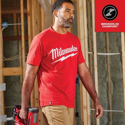 Main product image of Heavy Duty Tee - Short Sleeve Logo Red (Medium) 607R-M
