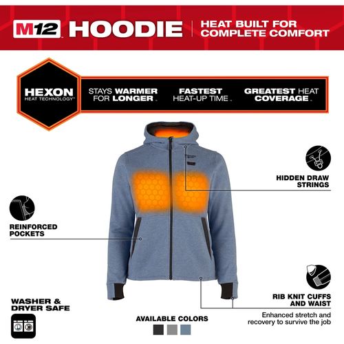 Main product image of M12 Women's Heated Hoodie - Blue (2XL) F200U-212X