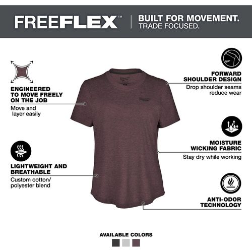 Main product image of Women's FREEFLEX Hybrid Tee - Short Sleeve Purple (Medium) F452P-M