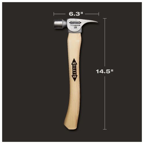 Main product image of STILETTO 10oz Smooth/Curved Hickory Hammer, FH10C