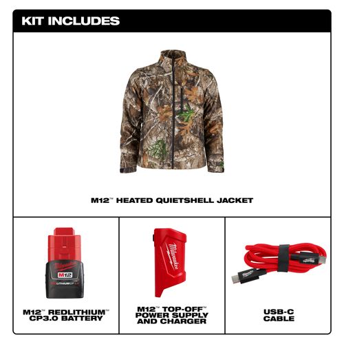 Main product image of M12 Camo Heated QUIETSHELL Jacket (Large), M101C-21L