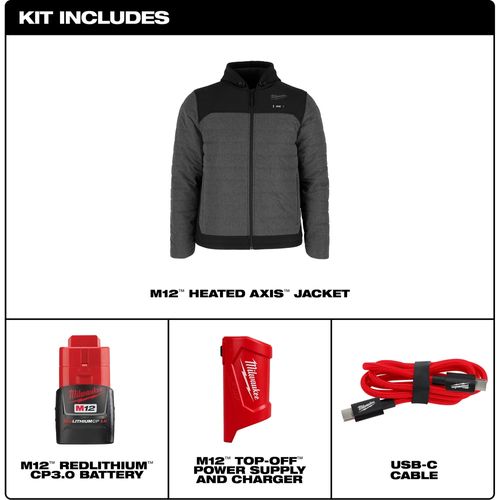 Main product image of M12 Heated AXIS Quilted Jacket, M102G-21S