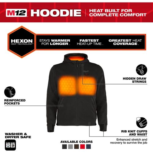 Main product image of M12 Heated Full-Zip Hoodie (Small) M200B-21S