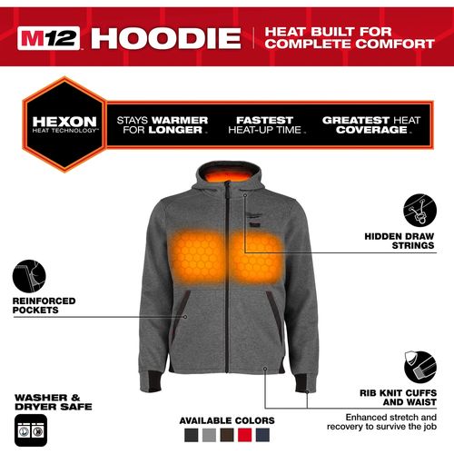 Main product image of M12 Heated Full-Zip Hoodie (Large) M200G-20L