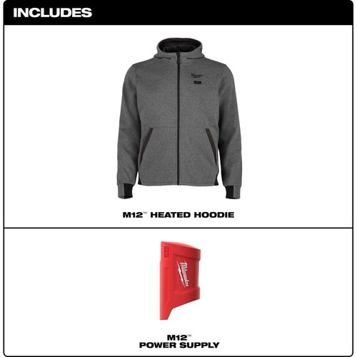 Main product image of M12 Heated Full-Zip Hoodie (Large) M200G-20L