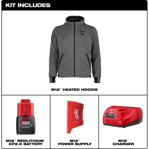 Main product image of M12 Heated Full-Zip Hoodie (2XL) M200G-212X