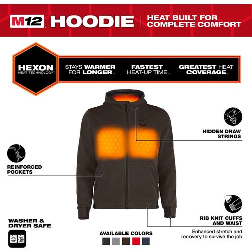 Main product image of M12 Heated Full-Zip Hoodie (Small) M200N-20S