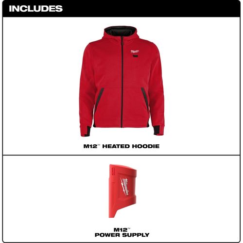 Main product image of M12 Heated Full-Zip Hoodie (Large) M200R-20L