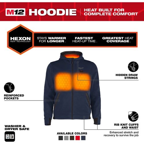 Main product image of M12 Heated Full-Zip Hoodie (Medium) M200U-20M