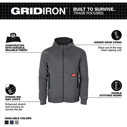 Main product image of GRIDIRON Full-Zip Hoodie (Small) M250G-S