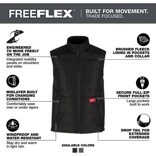 Main product image of FREEFLEX Lightweight Insulated Vest Black (Small) M350B-S