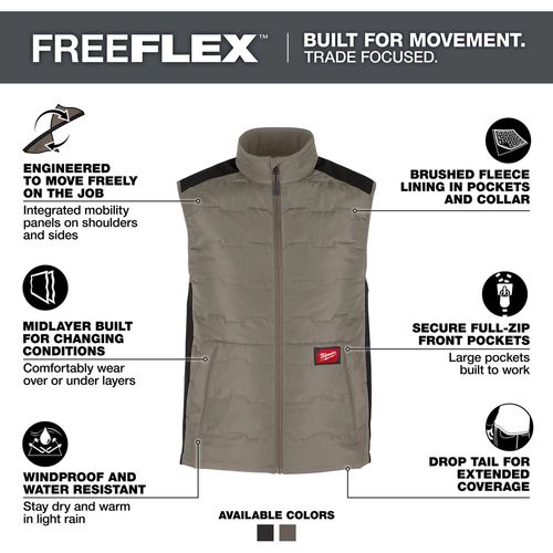 Main product image of FREEFLEX Lightweight Insulated Vest Brown (2XL) M350N-2X
