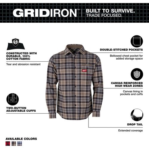 Main product image of GRIDIRON Flannel Shirt (XL) M551G-XL
