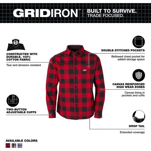 Main product image of GRIDIRON Flannel Shirt (2XL) M551R-2X