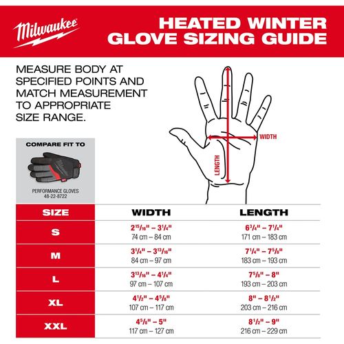 Main product image of Heated Winter Gloves - Black (Small) M700B-21S