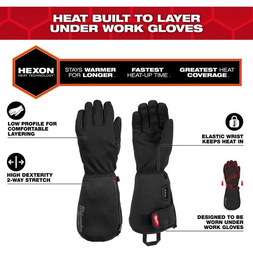 Main product image of Heated Work Glove Liners - Black (2XL) M701B-212X