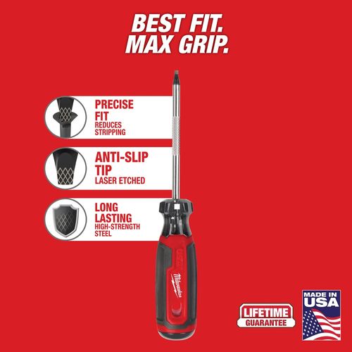 Main product image of #2 Square 8" Cushion Grip Screwdriver (USA), MT220