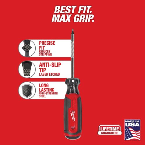 Main product image of #1 Square 8" Cushion Grip Screwdriver (USA), MT227