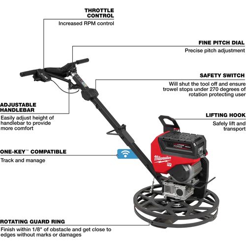 Main product image of MX FUEL 24" Walk-Behind Edging Trowel Kit, MXF324-2HD