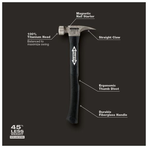 Main product image of STILETTO 12oz Smooth/Curved Fiberglass Hammer, TI12SC-F